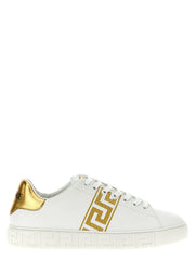 Versace Guld Polyamid Lave Top Sneakers