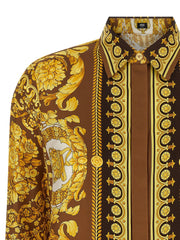 Versace Gold Silk Blouse - IT40