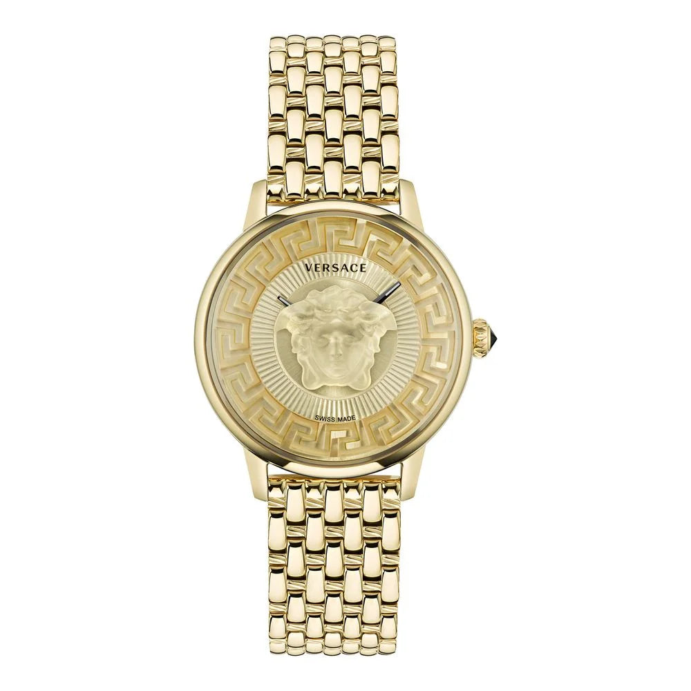 Versace Gold Stainless Steel Dress Watch