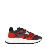 Versace Gray Leather Chunky Sneakers