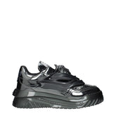Versace Gray Leather Chunky Sneakers - EU42.5/US9.5