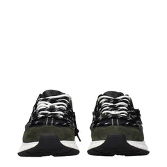 Versace Gray Leather Sneakers