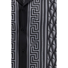 Versace Gray Silk Pattern Shirt - IT48 | M