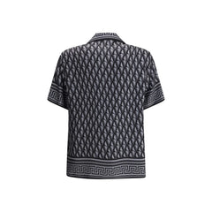 Versace Gray Silk Pattern Shirt - IT48 | M