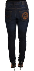 Versace Jeans Dark Blue Cotton Low Waist Skinny Denim Jeans - W36 - Jeans