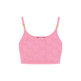 Versace La Greca Cropped Top - 42 - Tank Tops