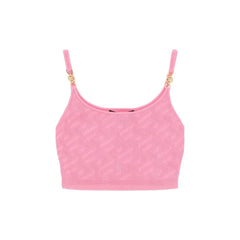 Versace La Greca Cropped Top - 42 - Tank Tops