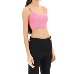 Versace La Greca Cropped Top - 42 - Tank Tops
