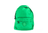 Versace Large Bright Green Nylon Fabric Medusa Shoulder Backpack Bookbag