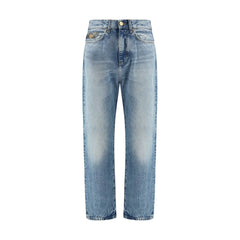 Versace Light Blue Cotton Jeans Denim