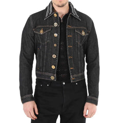 Versace Medusa Motif Denim Jacket - Trucker Jackets