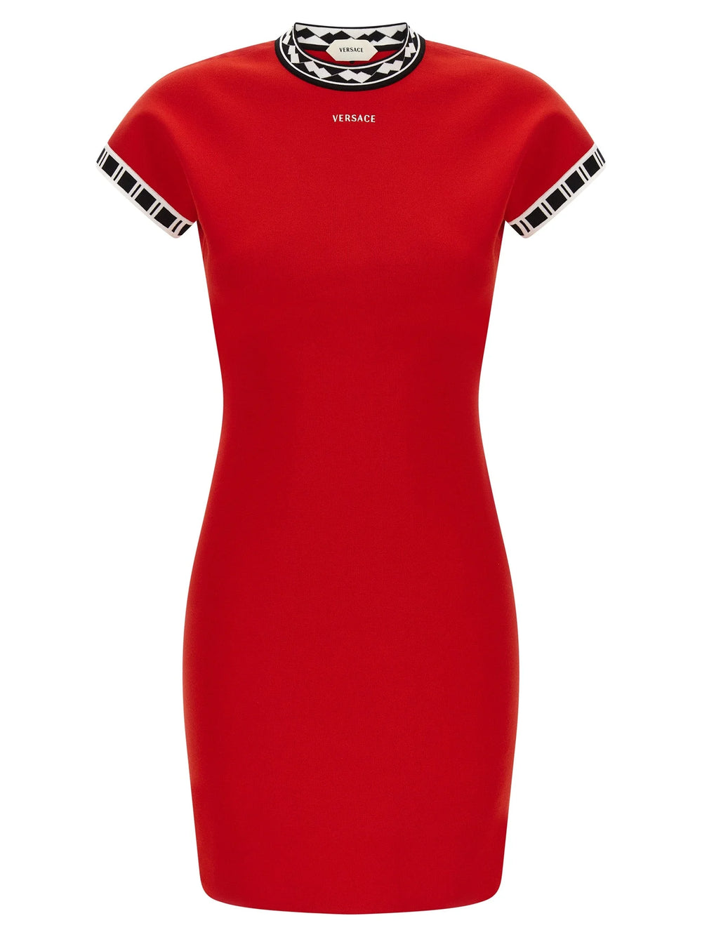 Versace Multicolor Cotton Short Dress