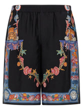 Versace Multicolor Silk Bermuda Shorts