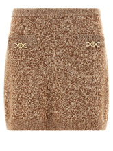 Versace Multicolor Virgin Wool Long Skirt