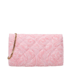 Versace Pink Fabric Clutch Bag