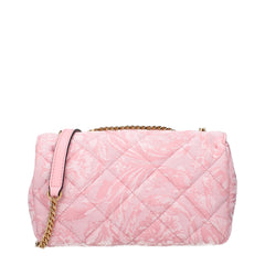 Versace Pink Fabric Shoulder Bags