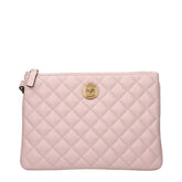 Versace Pink Leather Clutch Bags