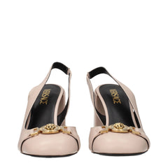 Versace Pink Leather High Heel Pumps