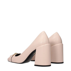 Versace Pink Leather High Heel Pumps