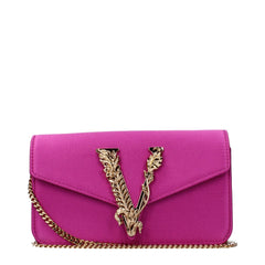 Versace Pink Satin Clutch Bag