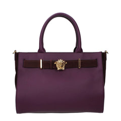 Versace Purple Leather Handbag