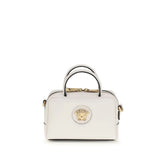 Versace White Calf Leather Bos Taurus Handbag