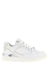Versace White Calfskin Low Top Sneakers - EU40/US10