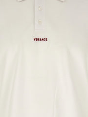 Versace White Cotton Polo Shirt