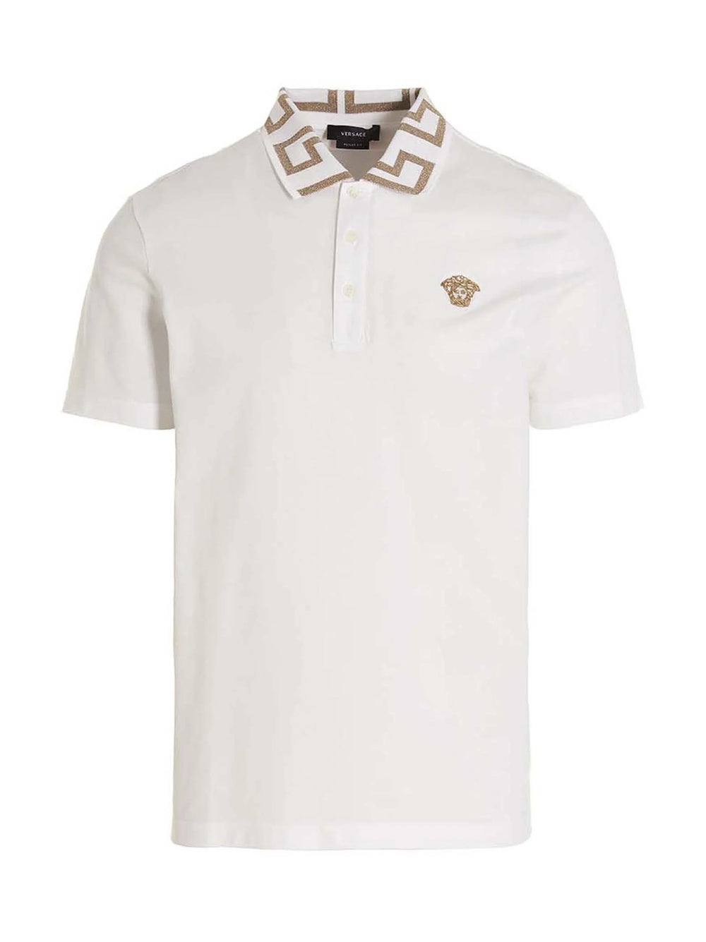 Versace White Cotton Polo Shirt - XXL