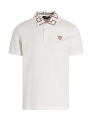 Versace White Cotton Polo Shirt - XXL