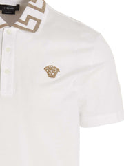 Versace White Cotton Polo Shirt - XXL