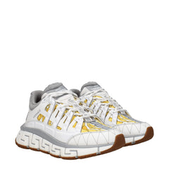 Versace atletiska sneakers i vit tyg