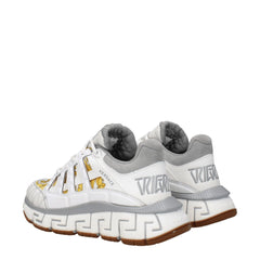 Versace White Fabric Athletic Sneakers