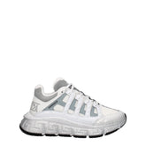 Versace White Fabric Athletic Sneakers
