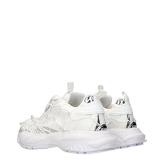 Versace White Fabric Sneakers