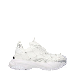 Versace White Fabric Sneakers