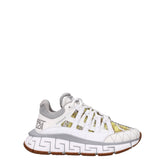 Versace White Leather Athletic Sneakers - Sneakers