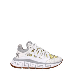 Versace White Leather Athletic Sneakers - Sneakers