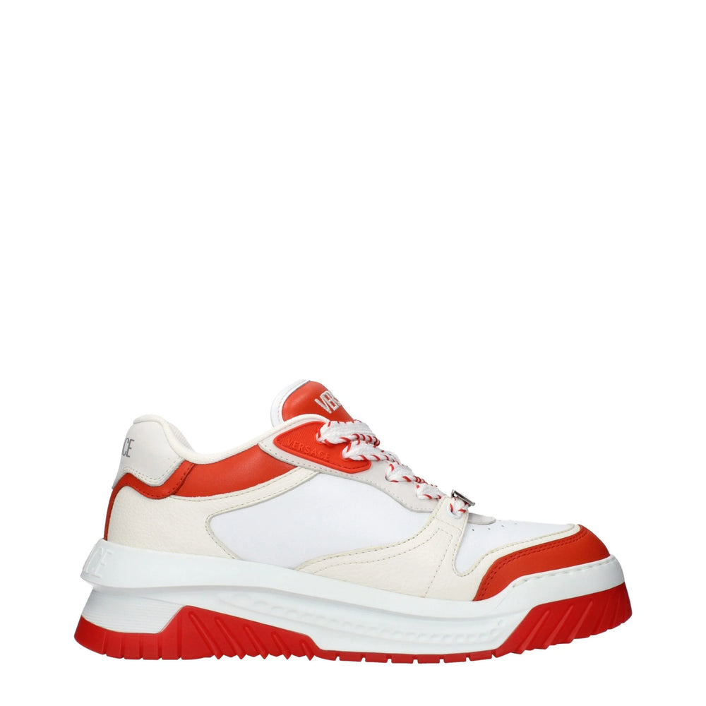 Baskets Versace en cuir blanc