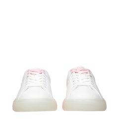 Versace White Leather Low Top Sneakers