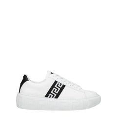 Versace White Leather Low Tops