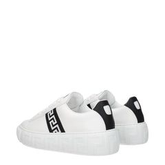 Versace White Leather Low Tops