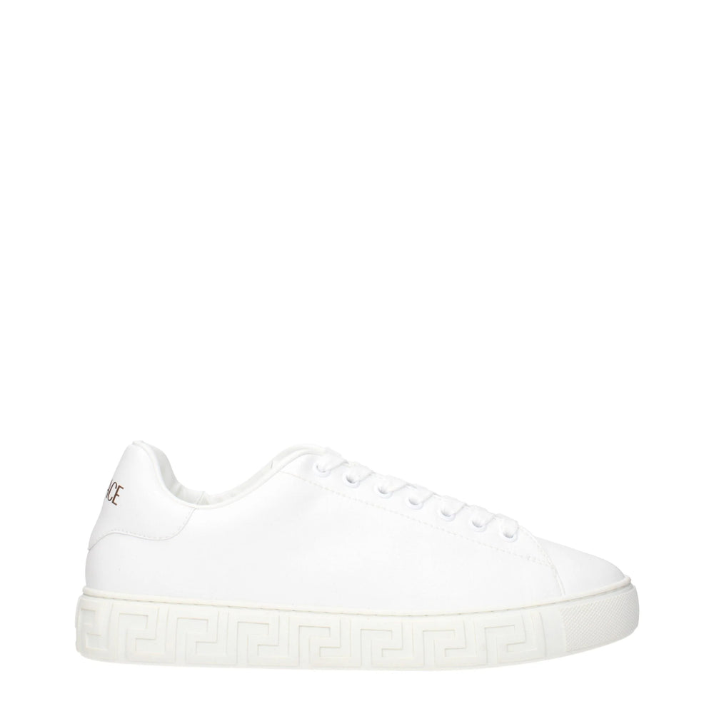 Versace White Leather Low Tops - EU39/US6