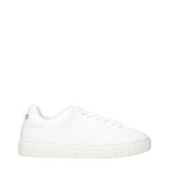 Versace White Leather Low Tops - EU39/US6