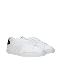 Versace White Leather Low Tops - EU40/US7