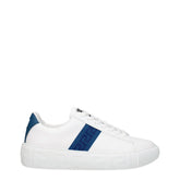 Versace men's low top sneakers in premium white leather featuring a clean, minimalist silhouette and tonal stitching.
