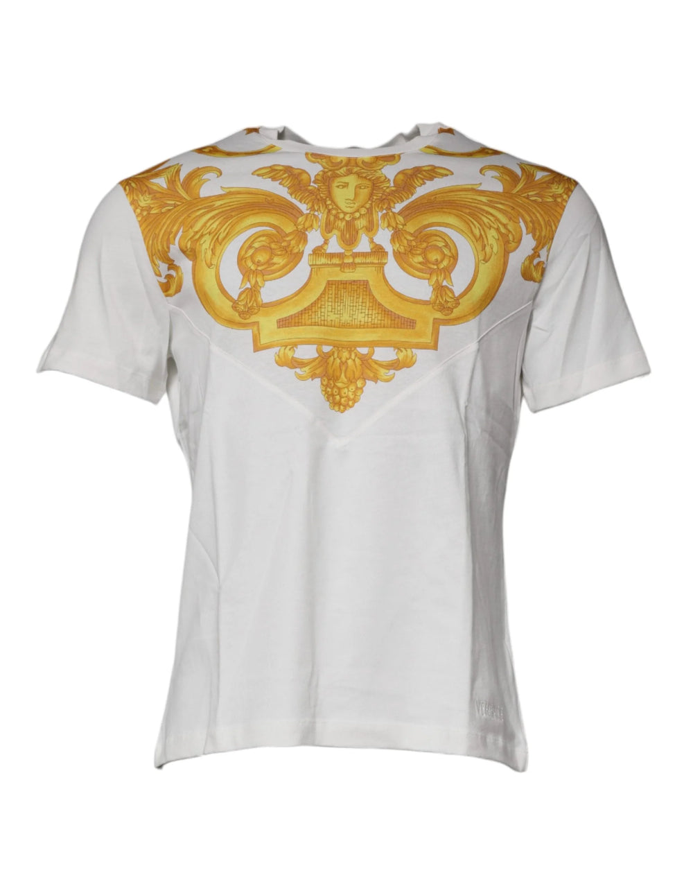 Versace White Medusa Print Cotton Crew Neck T-shirt - T-Shirts