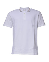 Versace White Viscose Collared Men Polo Short Sleeves T-shirt - Polos