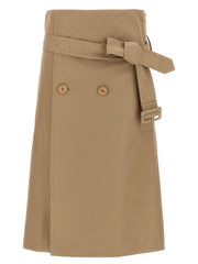 Vetements Beige Cotton Midi Skirt - M
