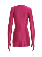 Vetements Fuchsia Viscose Short Dress - XS